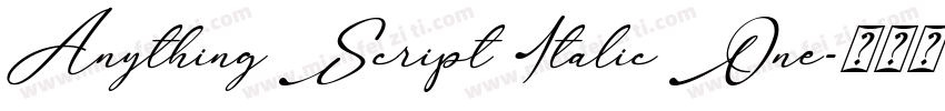 Anything Script Italic One字体转换